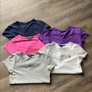 Lot of Ralph Lauren Sport v-neck shirts